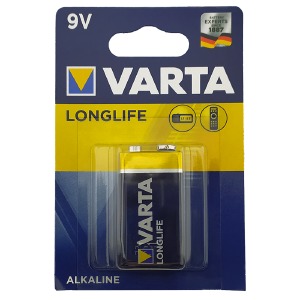 6LR61 Батарейки Varta Longlife щелочная крона по 1шт/цена за 1 бат. - фото