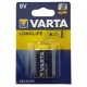 6LR61 Батарейки Varta Longlife щелочная крона по 2шт/цена за 1 бат. (20) - фото 2