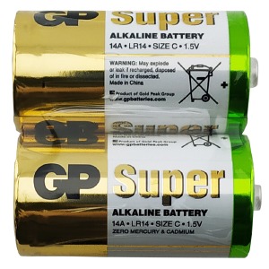 LR14 Батарейки GP SUPER Alkaline щелочная по 2шт/цена за 1 бат. - фото