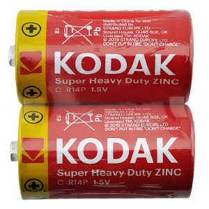 R14 Батарейки Kodak Super HD "C" солевые по 2шт/цена за 1 бат. (24) - фото