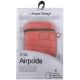 Чехол силикон AirPods кожа красная - фото 1