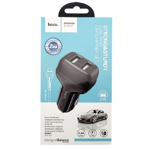 АЗУ Type-C Hoco Z36 2.4А/2USB черное 1м - фото