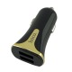 АЗУ USB блочек 3.0A 2USB Hoco Z31 черно-золотое (14) - фото 1