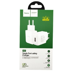 Блочек USB Hoco N2 2,1A 1USB белый# - фото