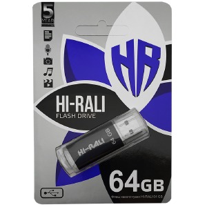 USB 64GB 2.0 Hi-Rali Rocket series черная - фото