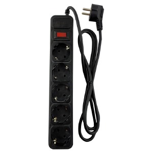 Сетевой фильтр Maxxter SPM5-G-6B 5 розеток черный 1,8м - фото