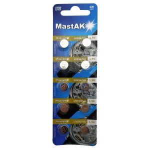 Батарейки AG9 (LR45/LR936) Mastak щелочные по 10 шт/цена за 1 бат. - фото
