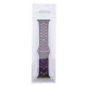 Ремешок для Apple Watch 42/44/45/49mm Sport перф. черно-розовый S - фото 1