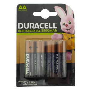 Аккумуляторы Duracell AA R6 по 4 шт(пальчиковые) 2500mA/цена за 1 бат. - фото
