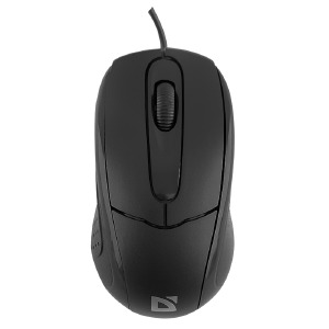 Компьютерная мышка проводная USB Defender Standart MB-580 3 кнопки/1000DPI черная 1,8м - фото