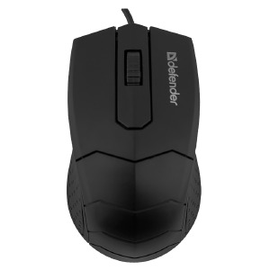 Компьютерная мышка проводная USB Defender HIT MB-530 3 кнопки/1000DPI черная 1,5м - фото