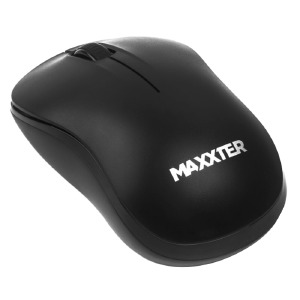 Компьютерная мышка беспроводная Maxxter Mr-422 3 кнопки/USB 2.4GHz/800-1200DPI блистер черная - фото