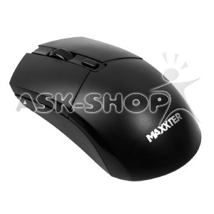 Компьютерная мышка беспроводная Maxxter Mr-403 4 кнопки/USB 2.4GHz/800-1600DPI блистер черная - фото