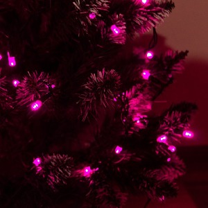 Гирлянда нить 600 LED 40м розовый свет на зеленом проводе G-519 (гарантия 1нед.) - фото