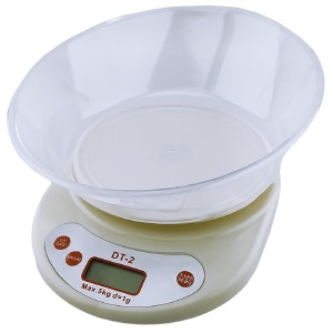 Весы кухонные цифровые с овальной чашей DT-02 до 5кг белые - фото