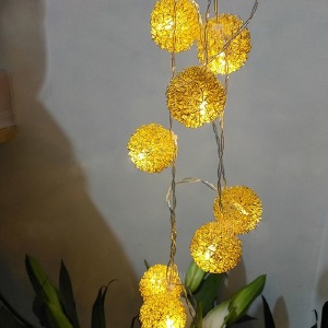 Гирлянда шарик 10 LED/2м/теплый белый G-808 (гарантия 1 нед.) - фото