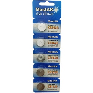 Батарейки CR1620 Mastak литиевые по 5 шт/цена за 1 бат. - фото