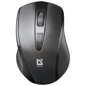 Компьютерная мышка беспроводная Defender Datum MM-265 4 кнопки/USB 2.4GHz/800-1600DPI блистер черная - фото