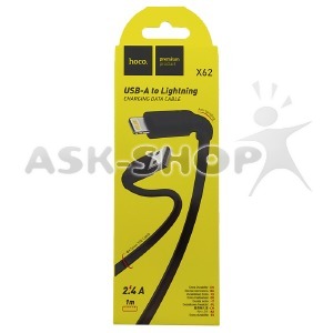 Кабель iPhone Lightning Hoco X62 2.4A черный 1м (31) - фото