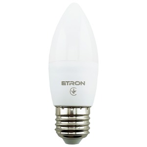 LED лампочка свеча C37 E27 8W ETRON ELP-022 4200K 1год гарантии 220V - фото