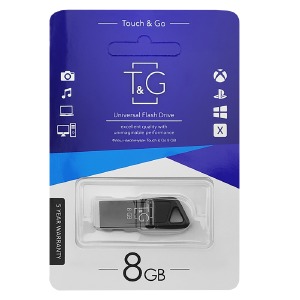 USB 8GB 2.0 T&G 114 metal series черная - фото