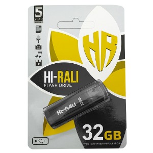 USB 32GB 2.0 Hi-Rali Stark Series черная - фото