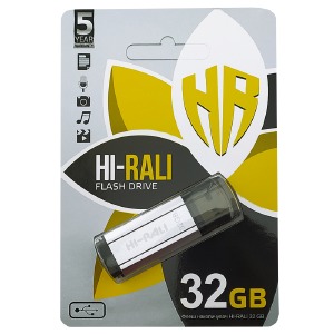 USB 32GB 2.0 Hi-Rali Stark Series серебряная - фото