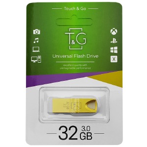 USB 32GB 3.0 T&G 117 metall Series золотая - фото