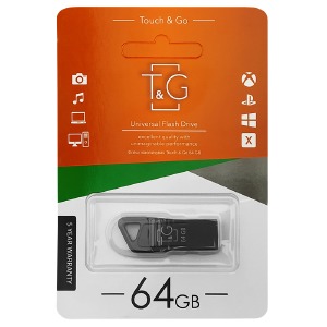 USB 64GB 2.0 T&G 114 Metal черная - фото