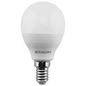 LED лампочка шар G45 E14 8W ETRON ELP-043 3000K 1год гарантии 220V - фото