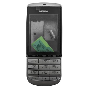Корпус ОРИГИНАЛ (AAA класс) c клав. Nokia N300 серый - фото