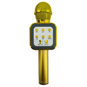 Караоке микрофон WS-1818 mix colour (черный, золотой, розовый)  - фото
