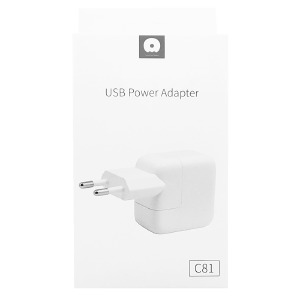 Блочек USB WUW C81 2.0A 10W (iPad style) белый # - фото