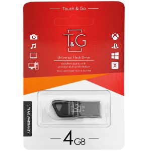 USB 4GB 2.0 T&G 114 metall series черная - фото