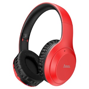 Наушники большие MP3 + Bluetooth Hoco W30 красные - фото
