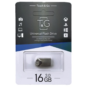 USB 16GB 3.0 T&G 106 metal series черная (короткая) - фото
