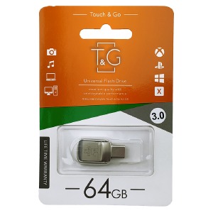USB 64GB 3.0 T&G 104 USB+Type-C стальная - фото