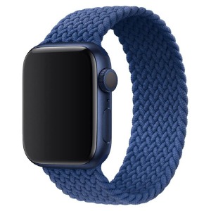 Ремешок для Apple Watch 38/40mm тканевой эластичный синий M - фото
