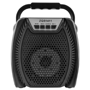 Колонка чемодан мини ZQS1411 Bluetooth черная 22х18х11 см - фото
