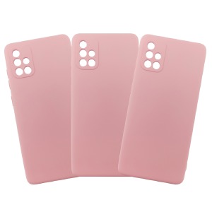 Силикон FULL Cover Samsung A71/A715 Pink - фото