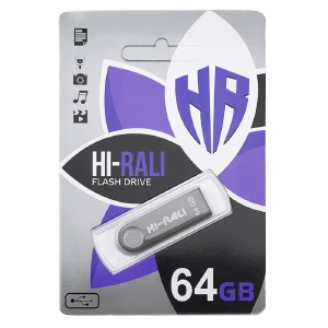 USB 64GB 2.0 Hi-Rali Shuttle series черная - фото