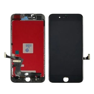 Дисплей для телефона iPhone 7+ черный, с тачскрином, модуль oPass - фото
