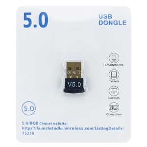 Bluetooth адаптер V 5.0-USB 2.0 черный - фото