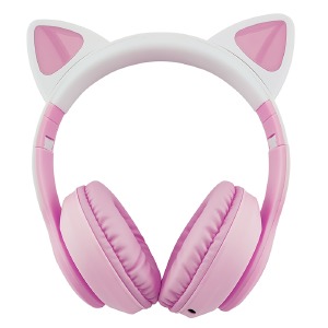 Наушники большие MP3 + Bluetooth Gerlax GH-23 LED ушки Premium розовые, BT5.3, 400mAh - фото