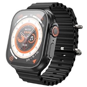 Смарт-часы (Smart watch) Hoco Y12 Ultra (укр.мова/BT5.1/RAM128Mb/call/LCD1.96"/IP67) черные - фото