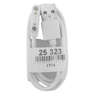 Кабель USB-2pin для смарт часов/фитнесс трекера 7,62мм 1А магнитный 0,6м  - фото