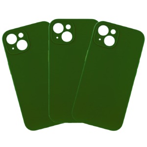 Силикон FULL PROTECTION iPhone 15 "Soft touch" Original Deep green (51) лого - фото