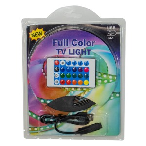 LED лента 5050 RGB 7colors 5 м разъём USB с пультом - фото