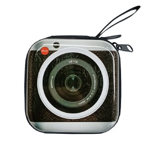 Чехол под наушники/кабеля металлический квадратный 6,5х6,5см Камера Leica - фото