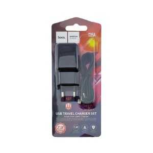 МЗП Type-C Hoco C96A 2.1A/1USB/блістер чорний 1м (27) - фото